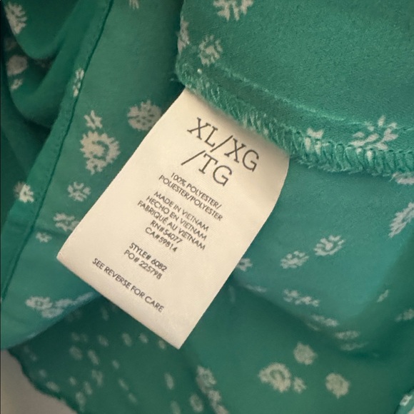 Cabi Replay Green Floral Blouse XL - Picture 5 of 6